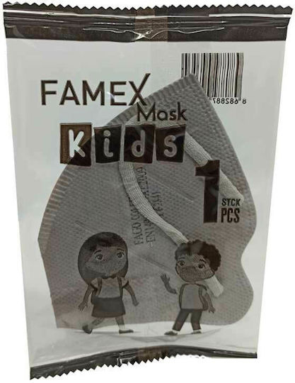 Famex Disposable Protective Mask FFP2 NR Kids Gray 50pcs