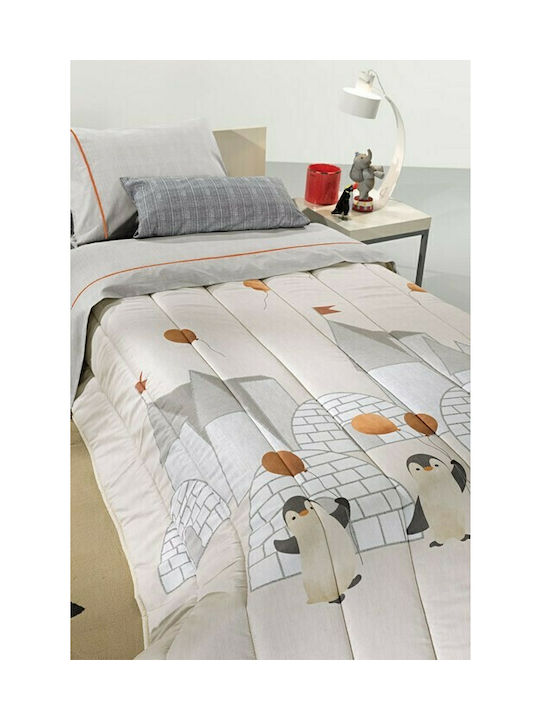 Saint Clair Σετ Σεντόνια Μονά Βαμβακερά Peng Μπεζ 160x250cm 3τμχ