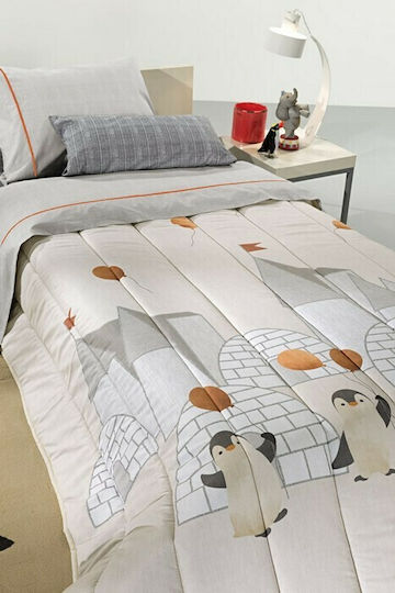 Saint Clair Σετ Σεντόνια Μονά Βαμβακερά Peng Μπεζ 160x250cm 3τμχ