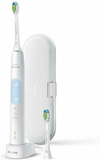 Philips Sonicare ProtectiveClean 5100 Elektrische Zahnbürste mit Timer, Drucksensor und Reisetasche Weiß