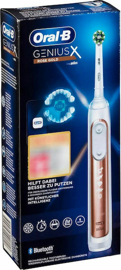 Oral-B Genius X Elektrische Zahnbürste mit Timer und Drucksensor Roségold