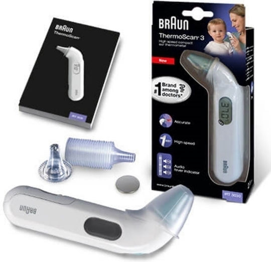 Braun Thermoscan 3 Termometru Infraroșu pentru Ureche Potrivit pentru Bebeluși