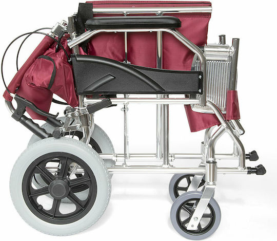 Vita Orthopaedics VT401 09-2-004 Wheelchair Folding Simple Type with Folding Back 45cm 09-2-004 Burgundy