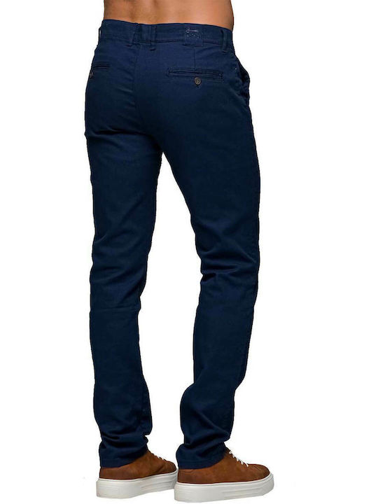 Trousers Chino Elastic in Regular Fit Blue Royal