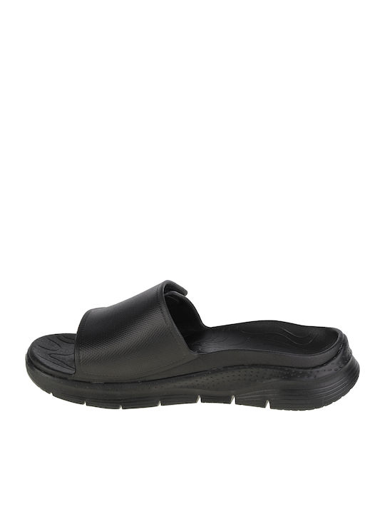 Skechers Arch Fit-Feelin Fresh Slides Schwarze Skechers Arch Fit-Feelin Fresh Slides Schwarze