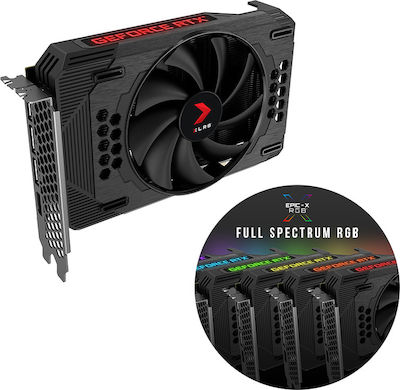 PNY GeForce RTX 3050 8GB GDDR6 XLR8 Gaming REVEL EPIC-X RGB Κάρτα Γραφικών PCI-E x16 4.0 με HDMI και 3 DisplayPort