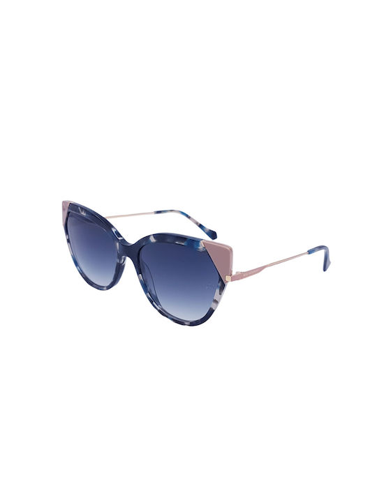 Ana Hickmann Women's Sunglasses with Blue Frame and Blue Gradient Lens AH9339 P02