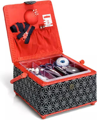 Prym Red Plastic Sewing Box 32x20.5cm 612030