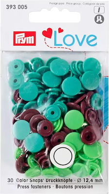 Prym Color Snaps Green Plastic Sewing Supply 30pcs 393005