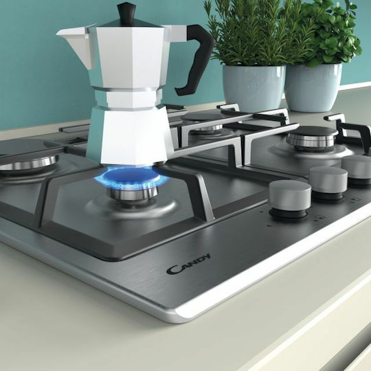 Candy CHG6BRX Plită pe Gaz Autonom Inox 59.5x51εκ. Argintiu