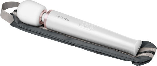Le Wand Rechargeable Vibrating 10-Speed Wand Massager Vibrator Massage with Remote Control 12.5cm White