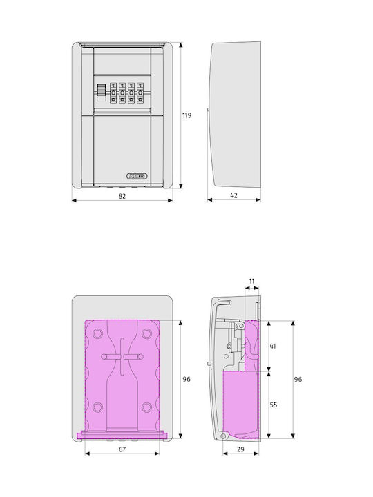 Abus KeyGarage 787 Κλειδοθήκη με Ροδέλα Συνδυασμού
