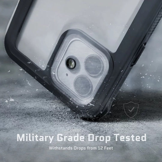 Ghostek Nautical 3 360 Full Cover Πλαστικό Αδιάβροχο Διάφανο/Μαύρο (iPhone 12)