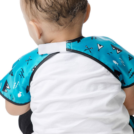 Bumkins Αδιάβροχη Ποδιά Πλαστική με Αυτοκόλλητο Junior Bib με Τσέπη & Μανίκια Unicorn για 12 m+