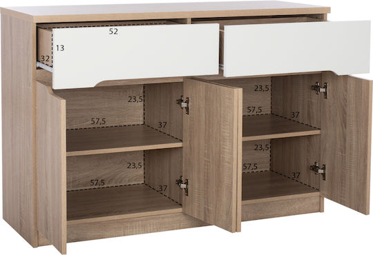 Μπουφές JOLENE Ξύλινος με Συρτάρια 120x40x80cm Μπουφές JOLENE Ξύλινος με Συρτάρια 120x40x80cm