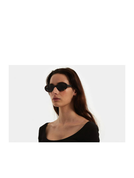 Komono Ana Women's Sunglasses with Brown Tartaruga Plastic Frame and Gray Lens KOM-S6403