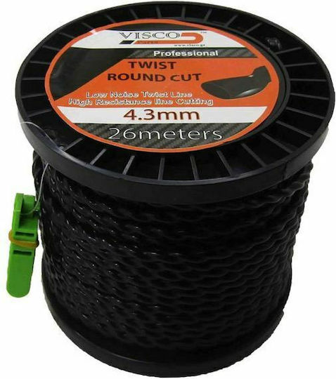 Visco Parts 4326 Linie Rotundă De Tăiere Pentru Mașini De Tuns Iarba Lungime 26m Și Grosime 4.3mm