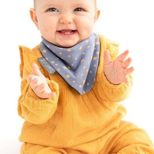 Cheeky Chompers Μπαντάνα από 100% Βαμβάκι με Κουμπί Neckerbib Cheeky Animals & Midnight Stars για 2 m+ 2τμχ