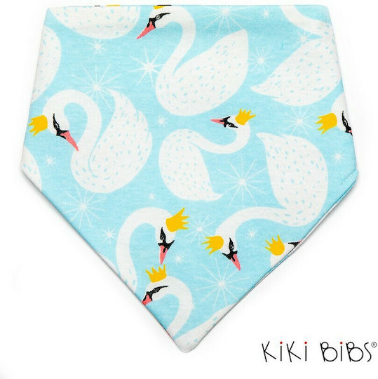 Kiki Bibs Μπαντάνα Υφασμάτινη με Κουμπί Swans για 3 m+
