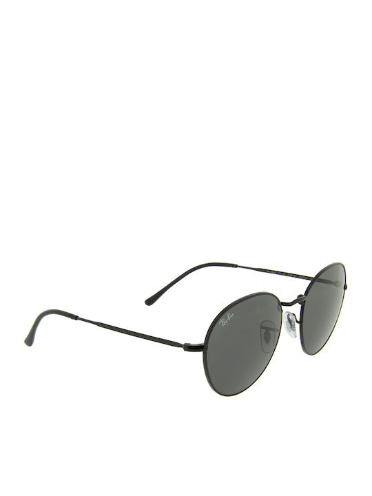 Ray Ban New Round Unisex Sunglasses with Black Metal Frame and Blue Mirror Lens RB3637 002/G1