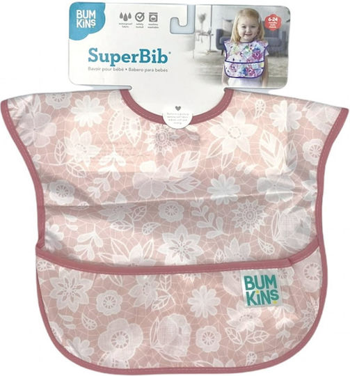 Bumkins Lace Wasserdicht Lätzchen Kunststoff mit Bügelverschluss und Schlaufe & Tasche Mehrfarbig für 24 m+ 330373