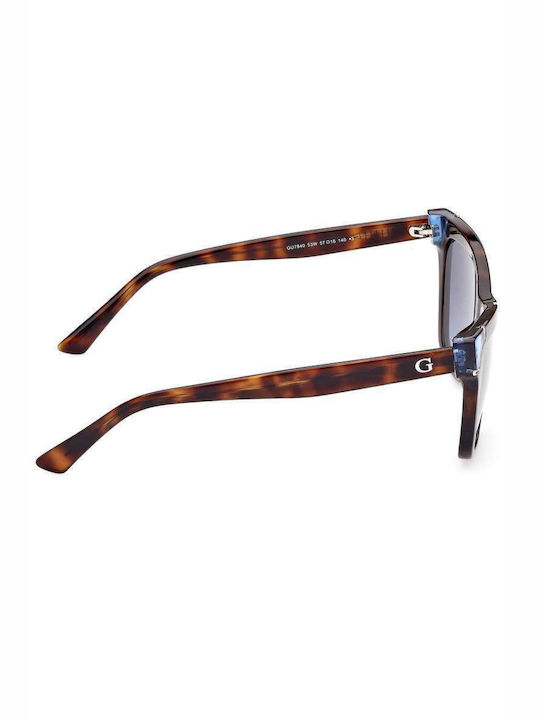 Guess Women's Sunglasses with Brown Tartaruga Plastic Frame and Black Lens GU7840 53W