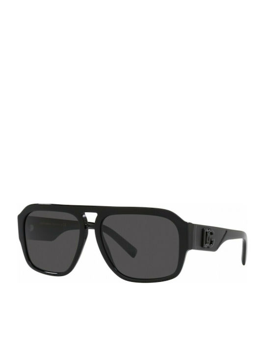 Dolce & Gabbana Мъжки Слънчеви Очила с Черна Пластмасова Рамка и Сиви Стъкла DG4403 501/87
