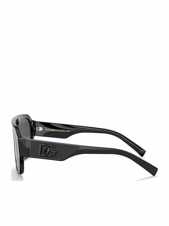 Dolce & Gabbana Мъжки Слънчеви Очила с Черна Пластмасова Рамка и Сиви Стъкла DG4403 501/87