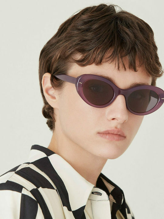 Gigi Barcelona Giulietta Women's Sunglasses with Purple Plastic Frame and Gray Lens 6654/6