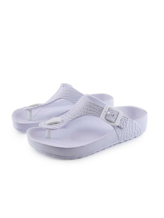 Love4shoes Women's Flip Flops White