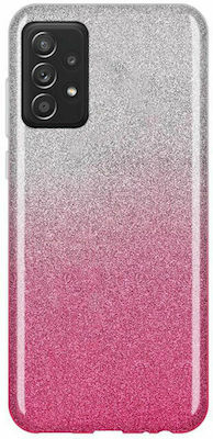 Forcell Shining Silicone Back Cover Clear / Pink (Galaxy A53)