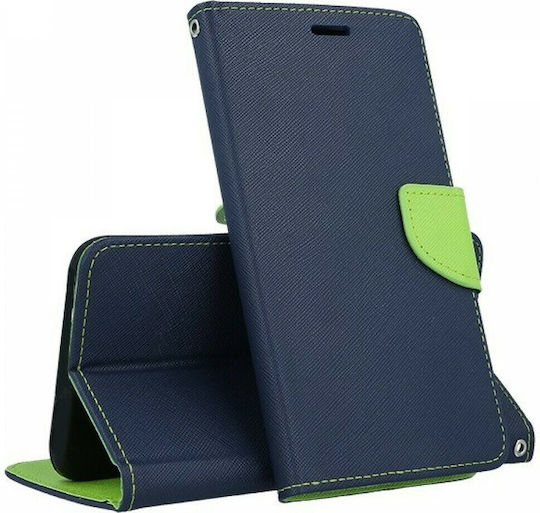 Tel1 Fancy Buchen Sie Synthetisches Leder Navy/Lime (Galaxy A53)