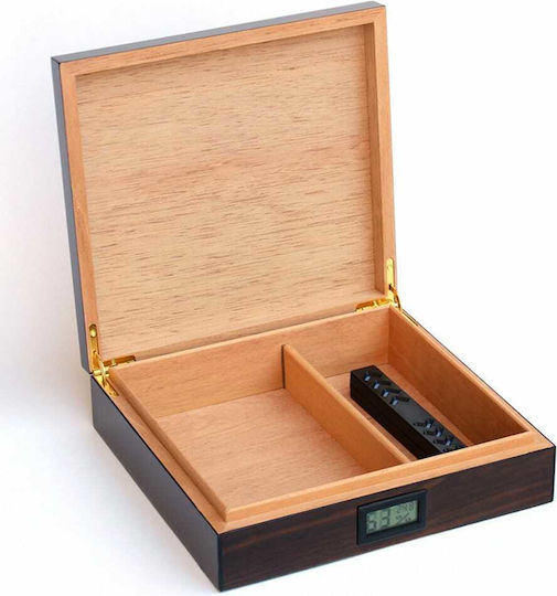 Sikarlan Holz Befeuchter für Zigarren 25 mit digitalem Hygrometer 23cmx21.5cmx6cmcm.