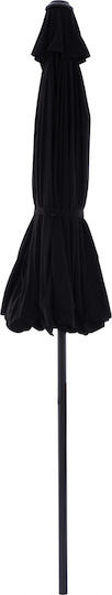 Professional Round Metal Parasol Darwin Black Φ2.35xH2.4m