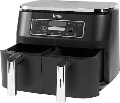 Ninja Foodi MAX Dual Zone Air Fryer, 2 Tiroirs, 9,5L, 6-en-1, Sans Huile,  Air Fry, Croustillant Max, Rtir, Cuire, Dshydrater, 8 Portions, Paniers