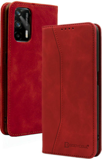 Bodycell PU Leather Brieftasche Synthetisches Leder Rot (Realme GT 5G)