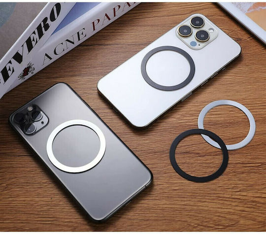 Tech-Protect MagSafe Ring Magmat MagSafe Universal Magnetic Ring Black & Silver 2pcs