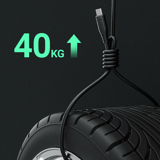 Acefast C3-04 USB 2.0 Cable USB-C male - USB-A 60W Black 1.2m