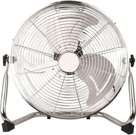 Eurolamp Ανεμιστήρας Δαπέδου 100W Διαμέτρου 45cm Ασημί