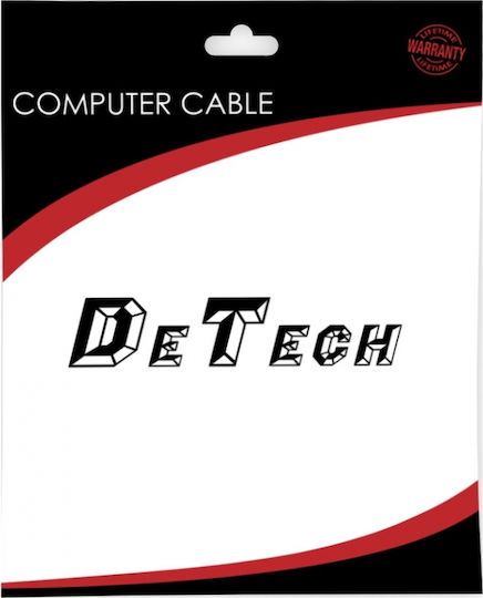 DeTech 3.5mm Jack Cable - 3.5mm Female to 3.5mm Male Black 3m with Gold Plated Terminals