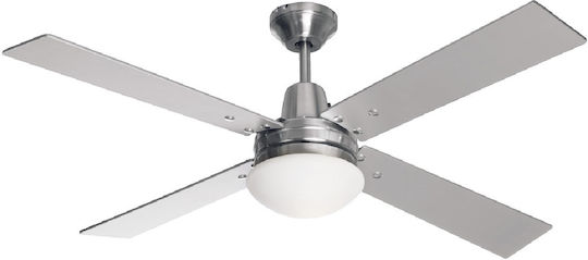 Lucci Air Airfusion Quest II 210334 Ceiling Fan 122cm with Light and Remote Control Silver