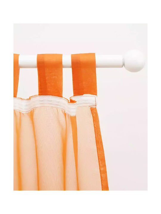 Pennie Curtain with Tab Top Emily Orange 300x280cm