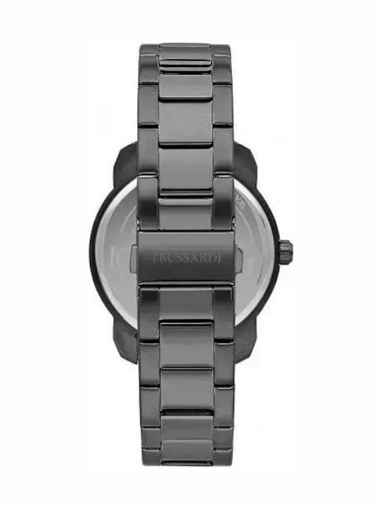 Trussardi T-City Men's Watch 40mm Battery with Black Metal Bracelet