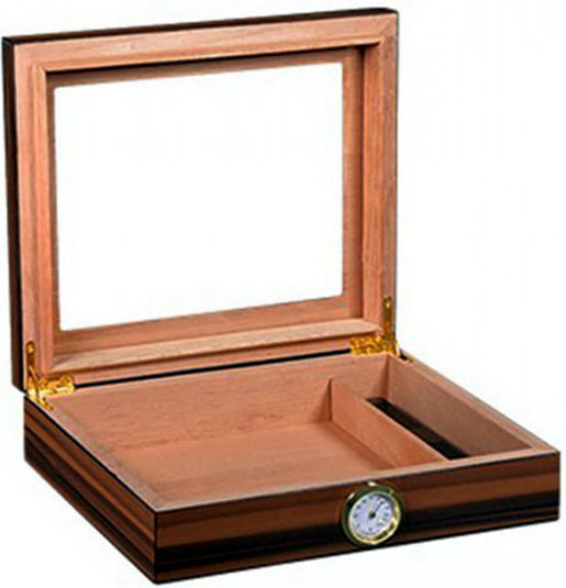 Holz Schaukasten Zigarrenbefeuchter 20 mit Hygrometer 26cmx22cmx6.5cmcm