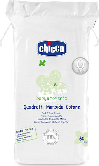 Chicco Baby Moments 100% Βαμβάκι Βρεφικού Καθαρισμού 60τμχ