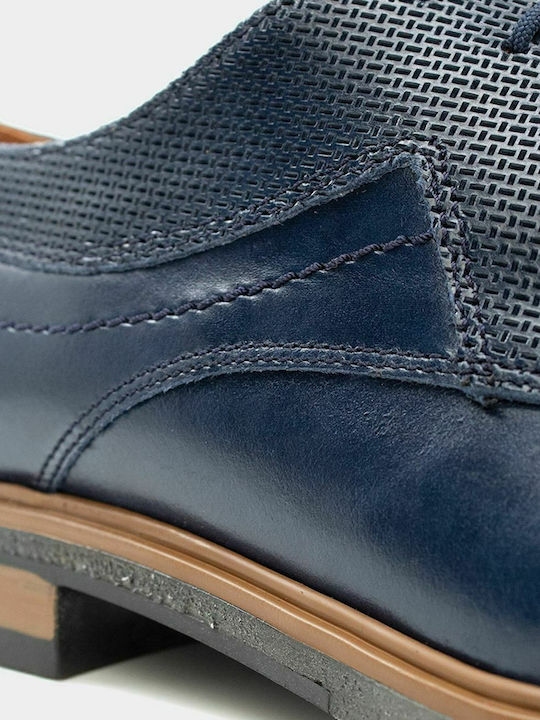 Leder Herren Freizeitschuhe Blau