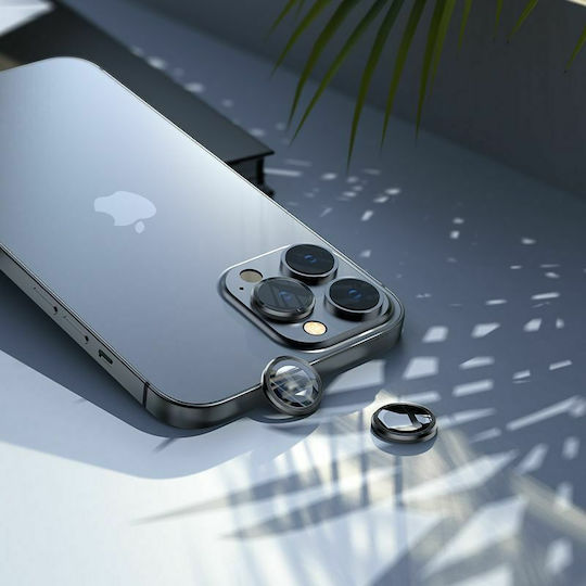 Hofi Camring Pro+ Προστασία Κάμερας Tempered Glass Μαύρο για το iPhone 13 Pro / 13 Pro Max