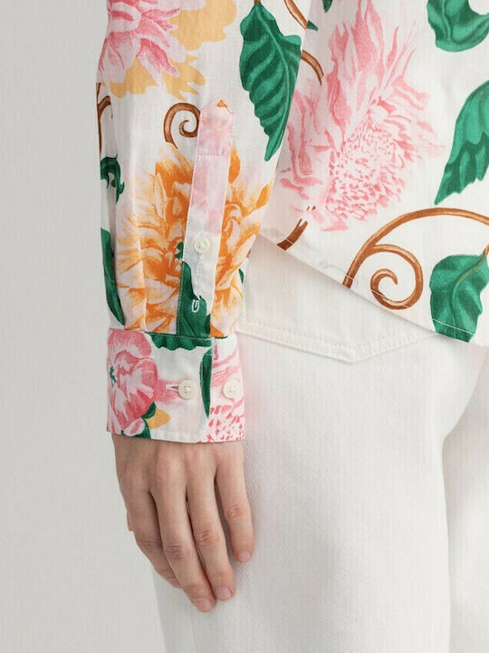 Μακρυμάνικο Γυναικείο Πουκάμισο Eggshell Floral