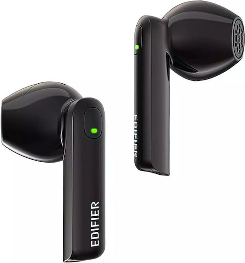 Edifier W200T Mini Earbud Bluetooth Handsfree Ακουστικά με Αντοχή στον Ιδρώτα και Θήκη Φόρτισης Μαύρα