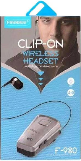 Fineblue F980 In-Ear Bluetooth-Freisprecheinrichtung Kopfhörer Revers Silber